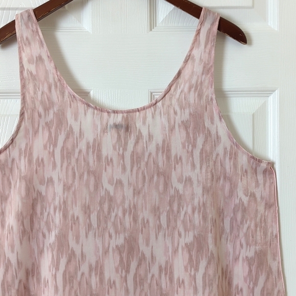 Jason Wu Abstract Animal Print Silky Scoop Neck Relaxed Tank Top Light Pink XL - Picture 11 of 11
